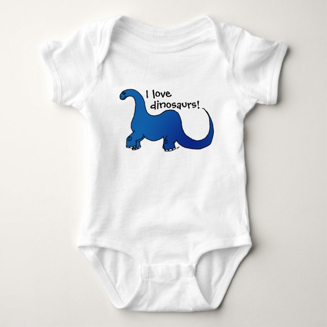 Body Para Bebê Eu amo dinossauros! (Frente)