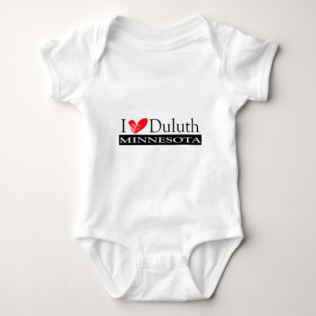 Body Para Bebê Eu amo Duluth Minnesota (Frente)