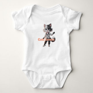 Body Para Bebê Eu amo gato