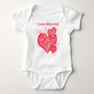 Body Para Bebê Eu amo Glam-mães!