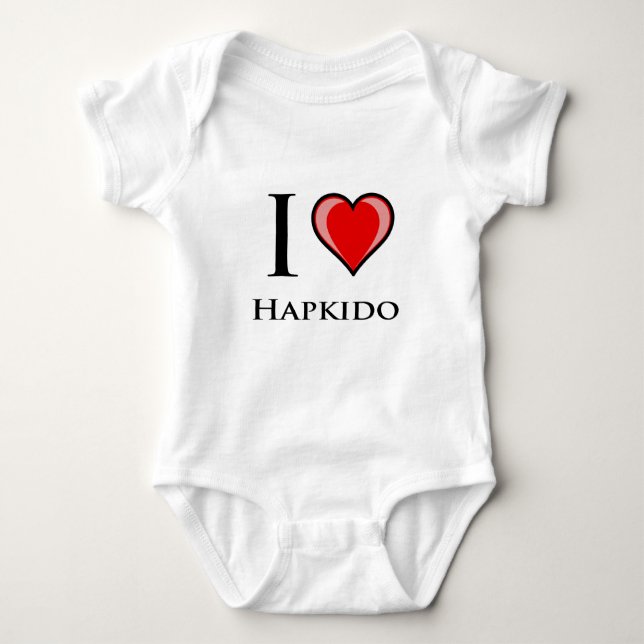 Body Para Bebê Eu amo Hapkido (Frente)