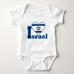 Body Para Bebê Eu amo Israel