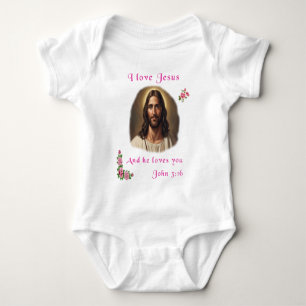 Body Para Bebê Eu amo Jesus