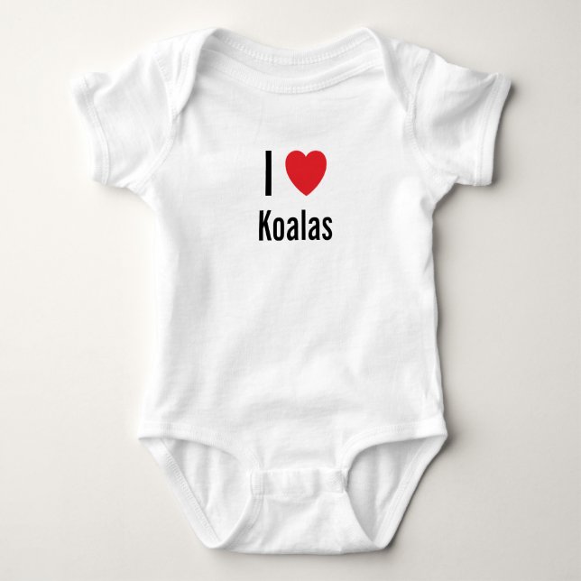 Body Para Bebê Eu amo Koalas Baby Jumper (Frente)