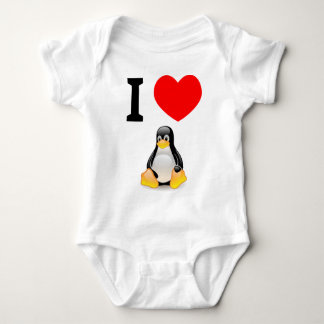 Body Para Bebê Eu amo Linux