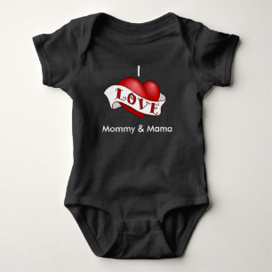Body Para Bebê Eu amo mamães e Momma