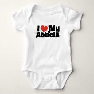 Body Para Bebê Eu amo meu Abuela