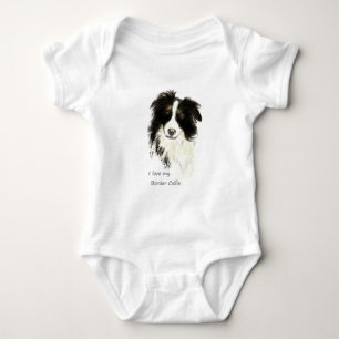 Body Para Bebê Eu amo meu animal de estimação de collie