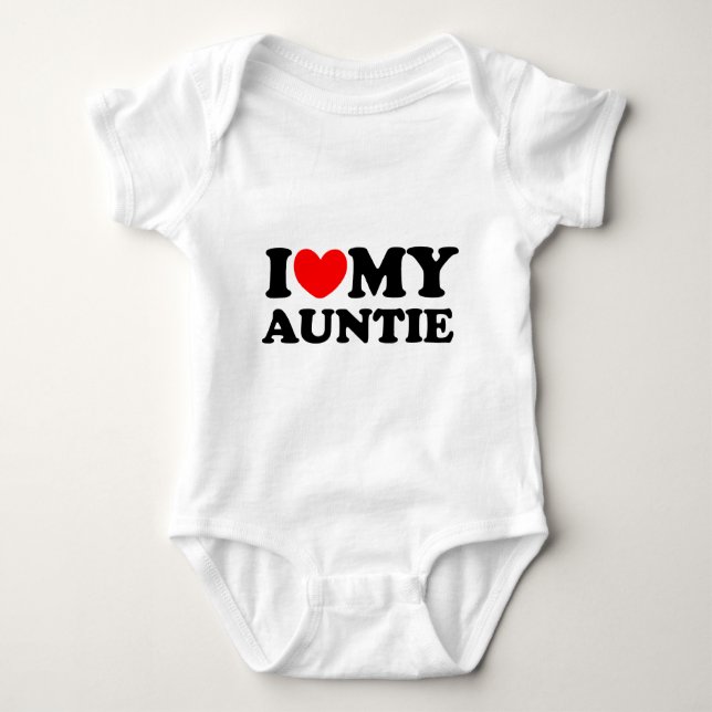 Body Para Bebê Eu amo meu Auntie (Frente)