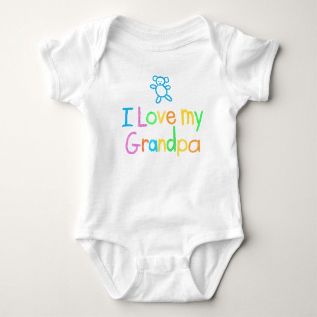 Body Para Bebê Eu Amo Meu Avô (Frente)