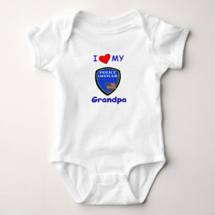 Body Para Bebê Eu Amo Meu Avô De Polícia