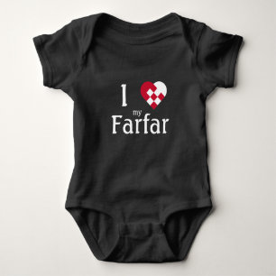 Body Para Bebê Eu amo meu bebê fofo Farfar (pai do pai)
