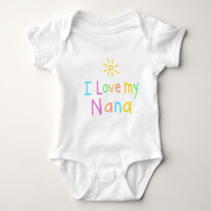 Body Para Bebê Eu amo meu Bodysuit da criança de Nana