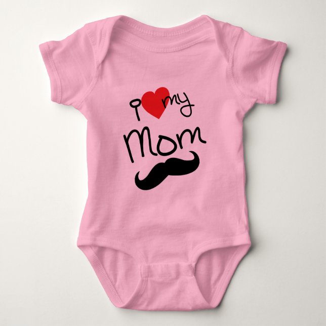 Body Para Bebê Eu amo meu Bodysuit da mamã (Frente)