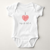 Eu Amo Meu Bodysuit de Baba Baby