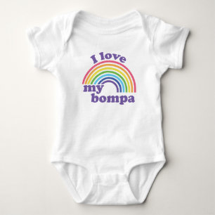 Body Para Bebê Eu Amo Meu Bompa - Arco-íris Fofo