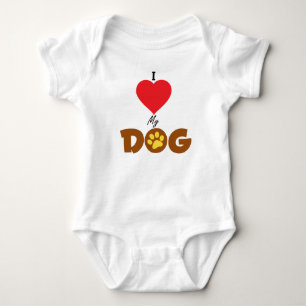 Body Para Bebê Eu amo meu cão