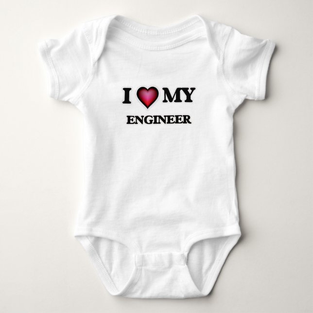 Body Para Bebê Eu amo meu engenheiro (Frente)