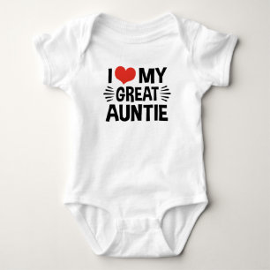 Body Para Bebê Eu amo meu grande Auntie