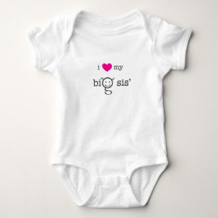Body Para Bebê Eu Amo Meu Grande Sis