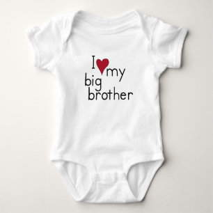 Body Para Bebê Eu amo meu irmão mais velho