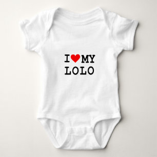 Body Para Bebê Eu amo meu lolo. É mais divertimento nas