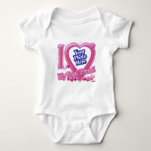 Body Para Bebê Eu amo meu melhor amigo rosa/roxo - foto