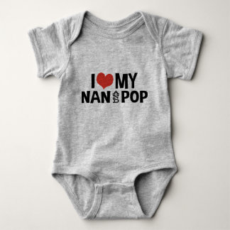 Body Para Bebê Eu amo meu Nan e Pop Beanie