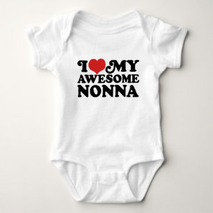 Body Para Bebê Eu amo meu Nonna impressionante