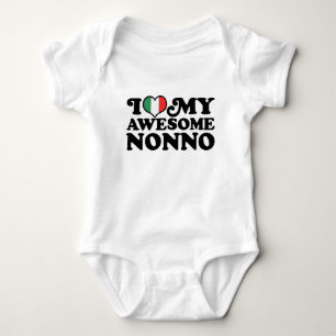 Body Para Bebê Eu amo meu Nonno impressionante