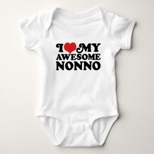 Body Para Bebê Eu amo meu Nonno impressionante