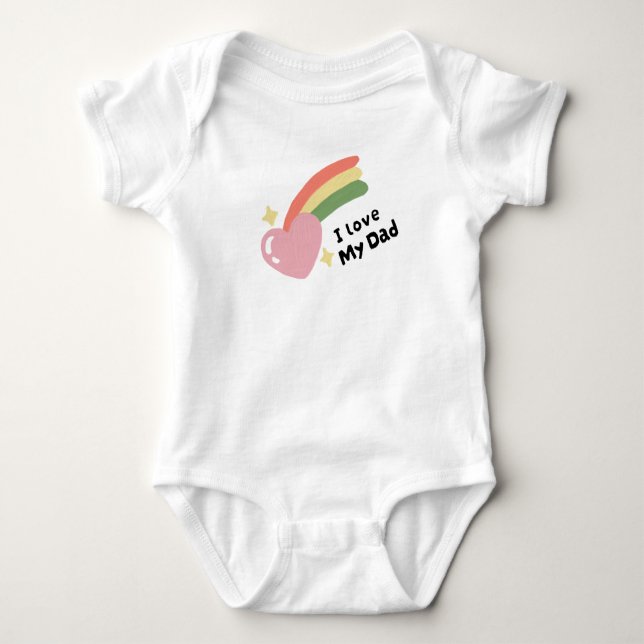 Body Para Bebê Eu Amo Meu Pai (Frente)