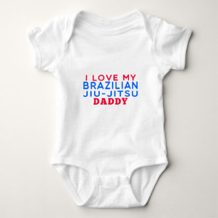 Body Para Bebê Eu amo meu pai brasileiro de Jiu-Jitsu