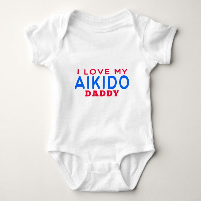 Body Para Bebê Eu amo meu pai do Aikido (Frente)
