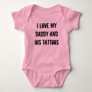 Body Para Bebê Eu amo meu pai e seus tatuagens