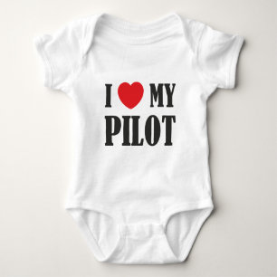 Body Para Bebê Eu amo meu piloto