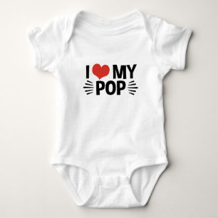 Body Para Bebê Eu amo meu pop