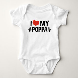 Body Para Bebê Eu amo meu Poppa