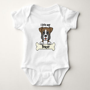 Body Para Bebê Eu amo meu pugilista