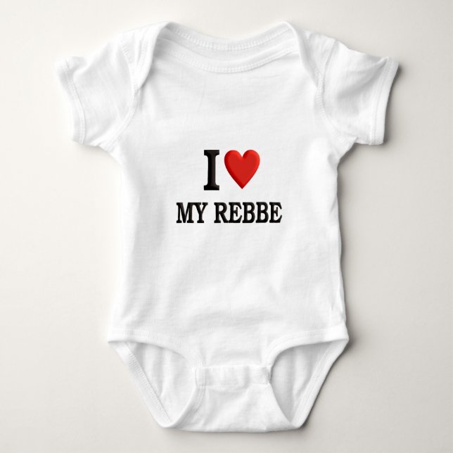 Body Para Bebê Eu amo meu Rebbe (Frente)