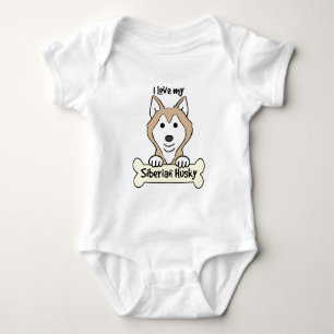 Body Para Bebê Eu amo meu rouco Siberian