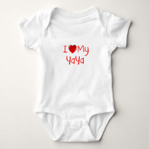 Body Para Bebê Eu amo meu t-shirt da criança & da criança de Ya