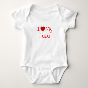 Body Para Bebê Eu amo meu t-shirt infantil da criança do tutu
