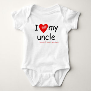 Body Para Bebê Eu amo meu tio