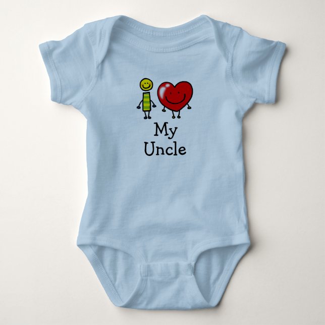 Body Para Bebê eu amo meu tio (Frente)