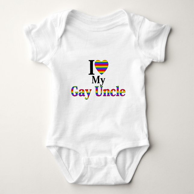 Body Para Bebê Eu Amo Meu Tio Gay (Frente)