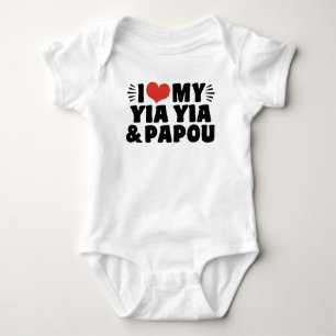 Body Para Bebê Eu amo meu Yia Yia e Papou