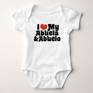 Body Para Bebê Eu amo meus Abuela e Abuelo