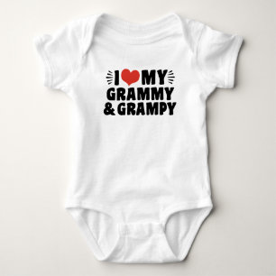 Body Para Bebê Eu amo meus Grammy e Grampy