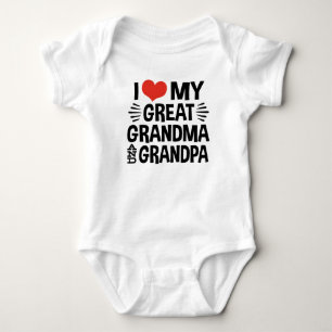 Body Para Bebê Eu amo meus grandes avó e vovô